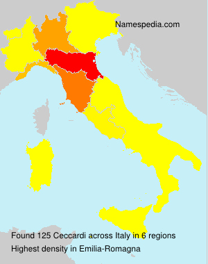 Surname Ceccardi in Italy