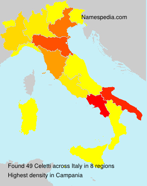 Surname Celetti in Italy
