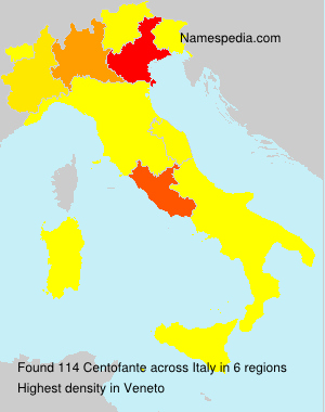 Surname Centofante in Italy
