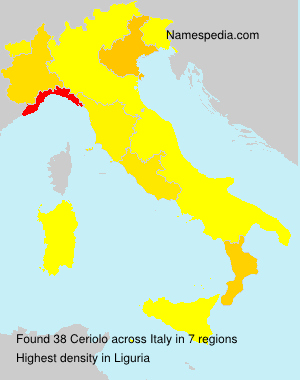 Surname Ceriolo in Italy