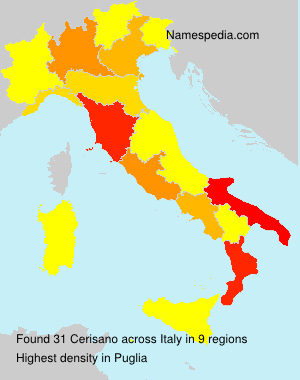 Surname Cerisano in Italy