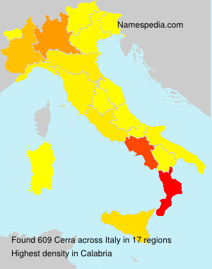 Surname Cerra in Italy