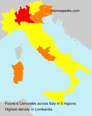 Surname Cervantes in Italy