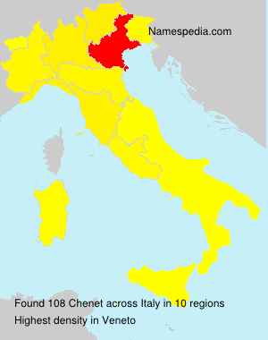 Surname Chenet in Italy