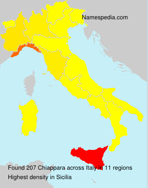 Surname Chiappara in Italy