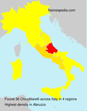 Surname Chiuchiarelli in Italy