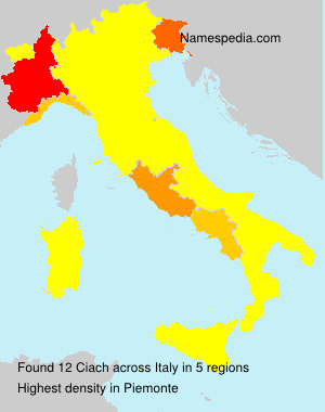 Surname Ciach in Italy