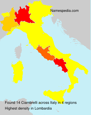 Surname Ciambrelli in Italy
