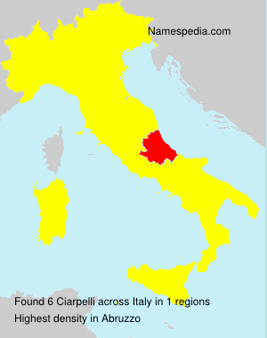 Surname Ciarpelli in Italy