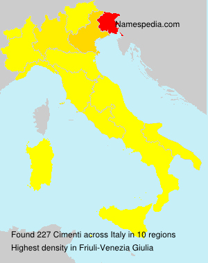 Surname Cimenti in Italy