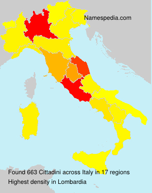 Surname Cittadini in Italy