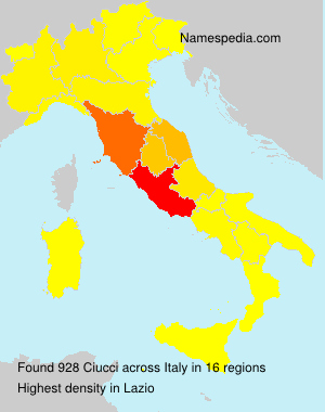 Surname Ciucci in Italy
