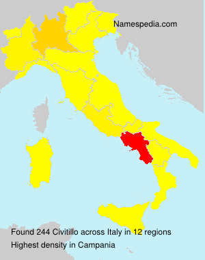Surname Civitillo in Italy
