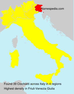 Surname Clochiatti in Italy