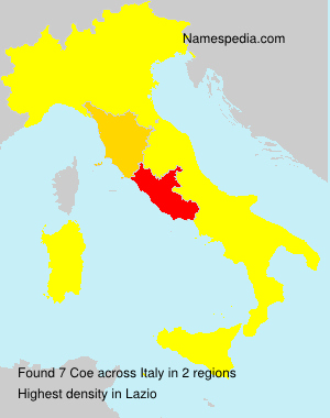 Surname Coe in Italy