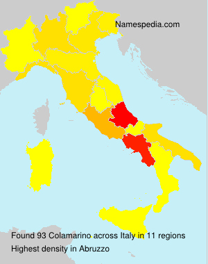 Surname Colamarino in Italy