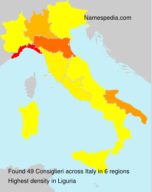 Surname Consiglieri in Italy