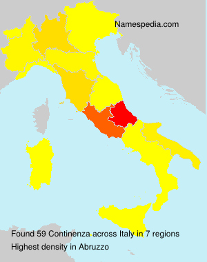 Surname Continenza in Italy