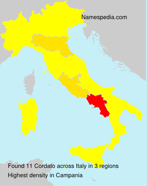 Surname Cordato in Italy