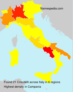 Surname Criscitelli in Italy
