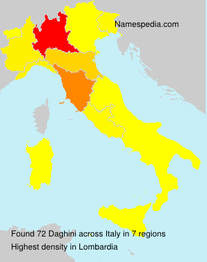 Surname Daghini in Italy