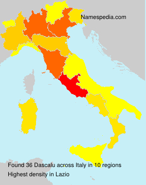 Surname Dascalu in Italy