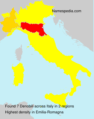 Surname Denobili in Italy
