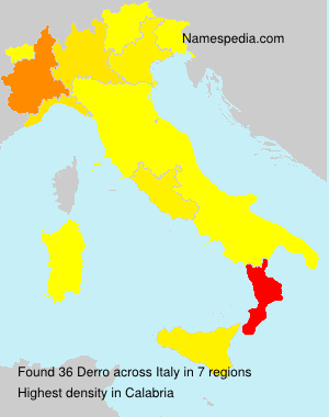 Surname Derro in Italy