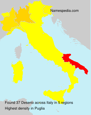 Surname Deserio in Italy