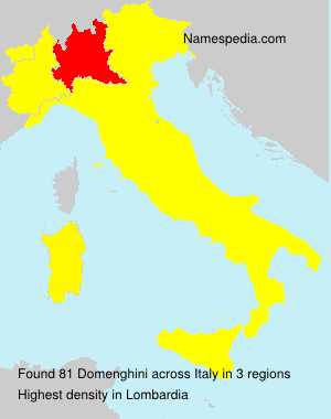 Surname Domenghini in Italy