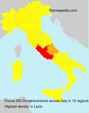 Surname Domenicantonio in Italy