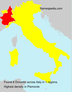 Surname Drovetto in Italy