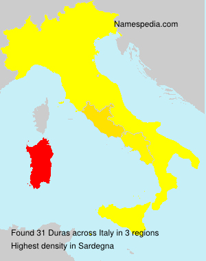 Surname Duras in Italy