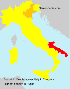 Surname Eronia in Italy