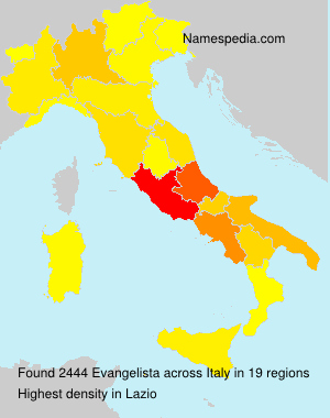 Surname Evangelista in Italy