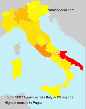 Surname Fanelli in Italy