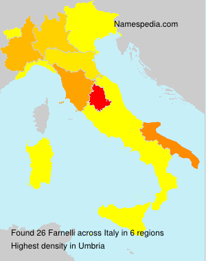 Surname Farnelli in Italy