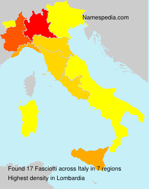 Surname Fasciotti in Italy