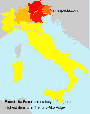 Surname Fattor in Italy