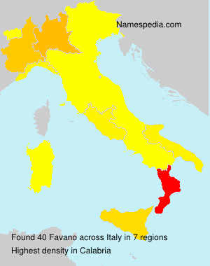 Surname Favano in Italy
