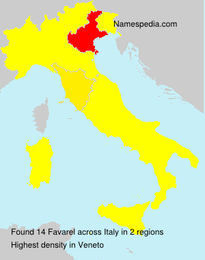 Surname Favarel in Italy