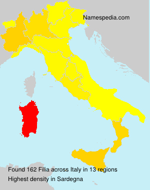 Surname Filia in Italy