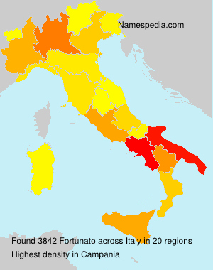 Surname Fortunato in Italy