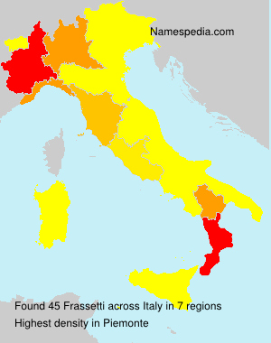 Surname Frassetti in Italy