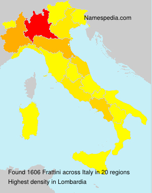 Surname Frattini in Italy