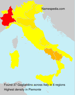 Surname Gagliardino in Italy