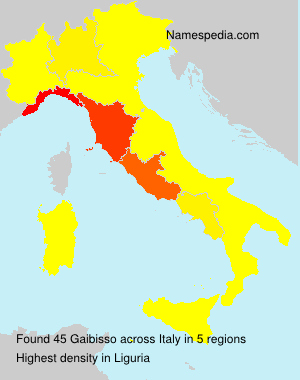 Surname Gaibisso in Italy