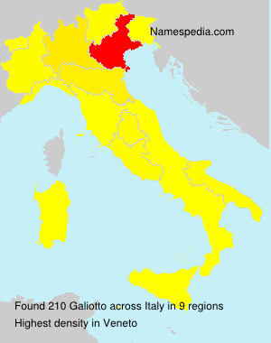 Surname Galiotto in Italy