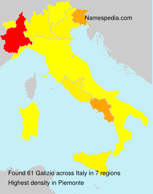 Surname Galizio in Italy