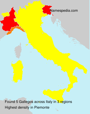 Surname Gallegos in Italy